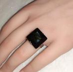 Cocktailring met vierkant donkergroen Lovisa, Bijoux, Sacs & Beauté, Bagues, Neuf, Vert, 17 à 18, Envoi