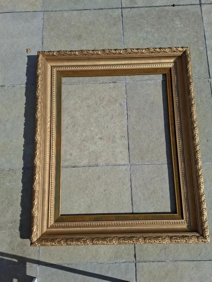 Schilderijkader - Verguld - Barok, Antiek en Kunst, Antiek | Spiegels, 50 tot 100 cm, 100 tot 150 cm, Rechthoekig, Ophalen