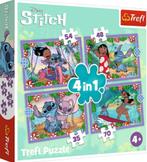 Lilo en Stitch 4 in 1 Puzzel - 35/48/54/70 stukjes - Disney, Kinderen en Baby's, Ophalen of Verzenden, Nieuw, 4 tot 6 jaar