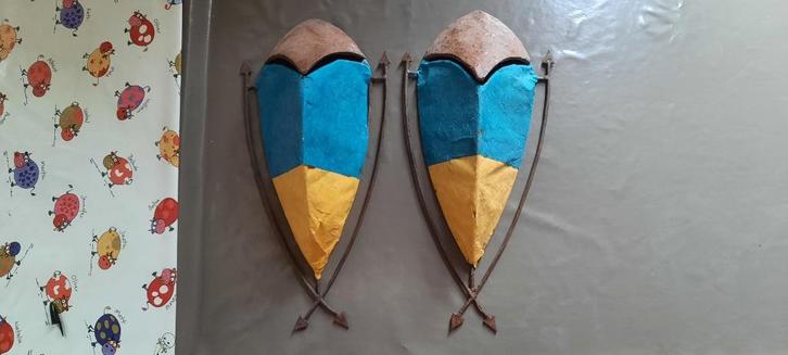 deux appliques murales en fer forgé, Maison & Meubles, Lampes | Appliques, Comme neuf, Métal, Enlèvement