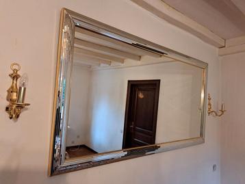XXL zeer grote spiegel Deknudt 185x100 (zilver goud) beschikbaar voor biedingen