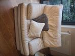 set fauteuils om weg te geven, Huis en Inrichting, Ophalen, Gebruikt, Cuir blanc, Leer