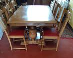 Vol eiken tafel met 6 stoelen, Antiquités & Art, Antiquités | Meubles | Tables, Enlèvement