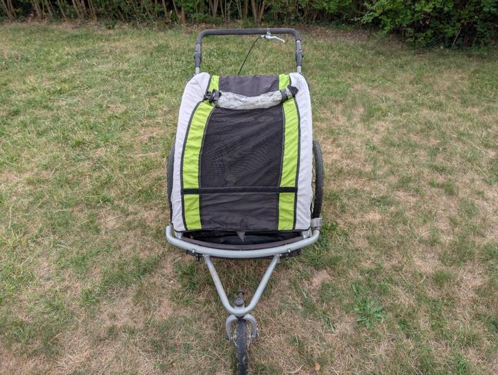 Opvouwbare wandelkar kinderen (met fietsbeugel), Fietsen en Brommers, Fietsaccessoires | Aanhangwagens en Karren, Gebruikt, Kinderkar