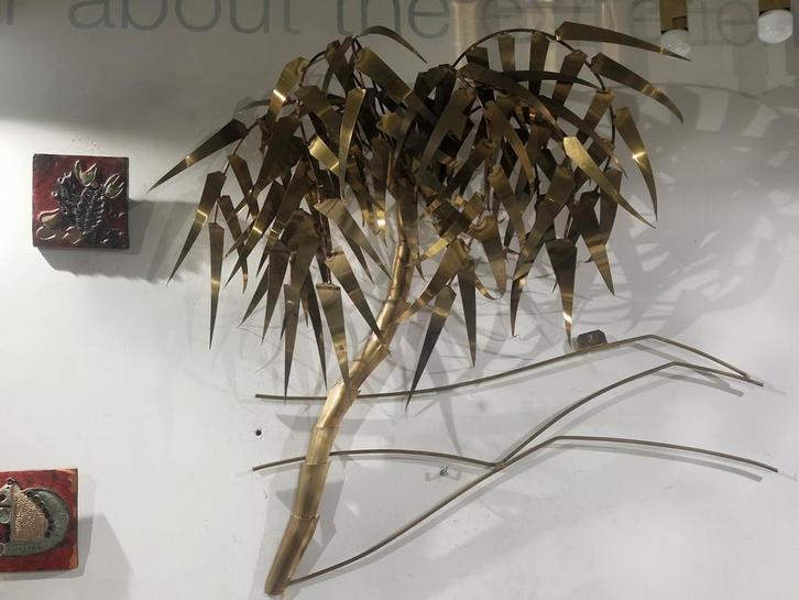 Palmboom wandlamp van Daniel D'haeseleer , jaren 70 retro, Antiek en Kunst, Kunst | Designobjecten, Ophalen of Verzenden