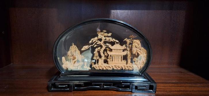 Vintage Chinees diorama, Antiek en Kunst, Curiosa en Brocante, Ophalen of Verzenden