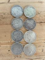 Zilveren dollars 4x morgan 4x peace, Postzegels en Munten, Ophalen of Verzenden, Noord-Amerika, Losse munt, Zilver
