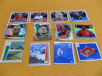 12 stickers topps UEFA Euro 2024 état voir  photos