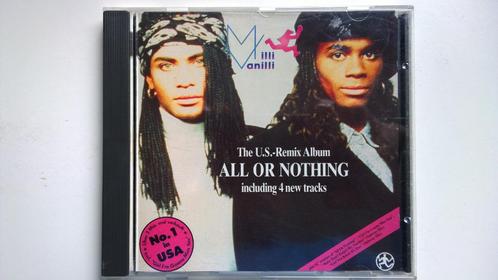 Milli Vanilli - All Or Nothing The U.S. Remix Album, CD & DVD, CD | Hip-hop & Rap, Comme neuf, 1985 à 2000, Envoi