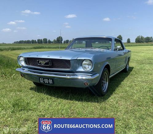 Ford Mustang Coupé - 1966 | Route 66 Auctions, Auto's, Oldtimers, Bedrijf, Te koop, Lederen bekleding, Ford, Benzine, Overige carrosserie