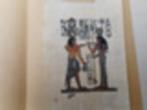 Egyptische tekening op papyruspapier (certificaat), Antiek en Kunst, Ophalen of Verzenden