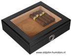 H26 HUMIDOR AKTIEPRYS CARBON GROOT VENSTER ANGELO HUMIDOR, Boite à tabac ou Emballage, Envoi, Neuf