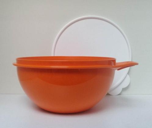 Tupperware Mixing Bowl « Pouce » 3 Litre - Orange, Maison & Meubles, Cuisine| Tupperware, Neuf, Récipient ou Bol, Blanc, Orange