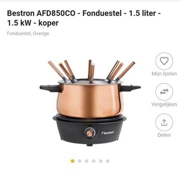 Fonduepan Bestron NIEUW! beschikbaar voor biedingen