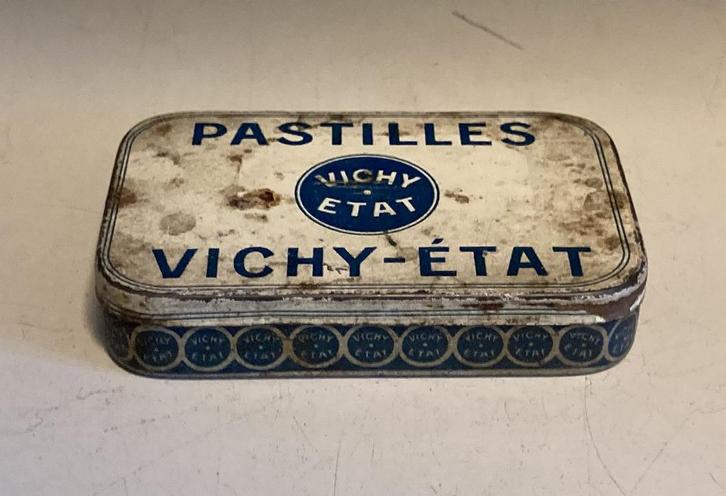 Vintage blik Vichy Etat pastilles, Verzamelen, Blikken, Gebruikt, Overige, Overige merken, Ophalen of Verzenden