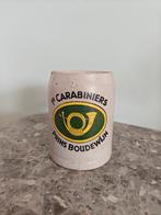 Oude bierpot Belgisch leger 1e carabiniers, Verzamelen, Ophalen of Verzenden