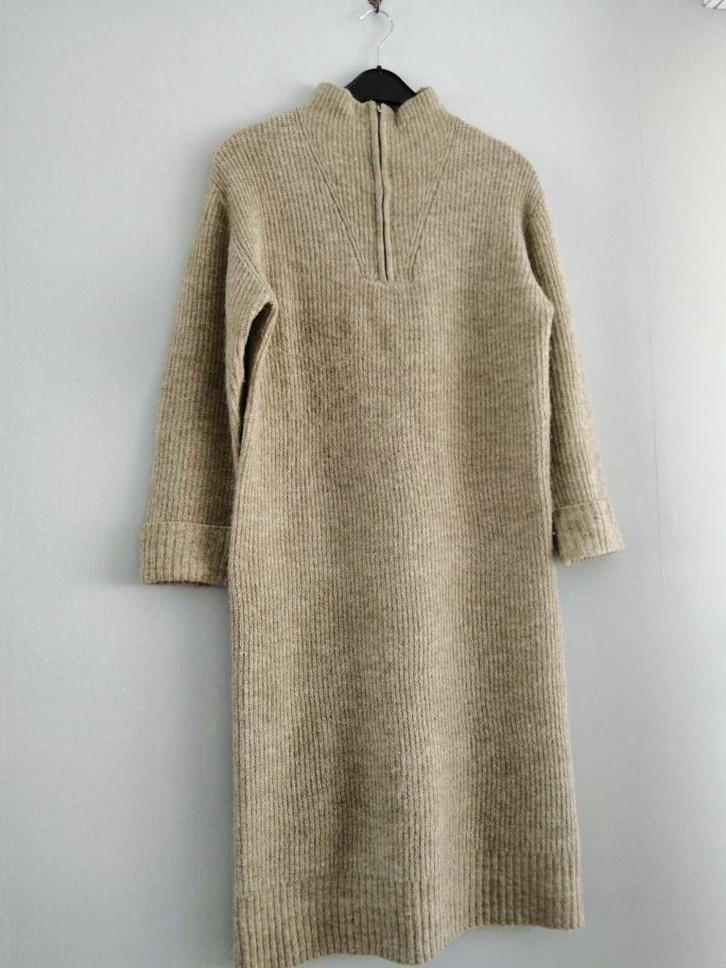 mooie wollen jurk  Object  maat S, Kleding | Dames, Jurken, Gedragen, Maat 36 (S), Onder de knie, Ophalen of Verzenden