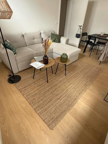 Tapis en jute Ikea, Enlèvement, Comme neuf, Beige, Rectangulaire