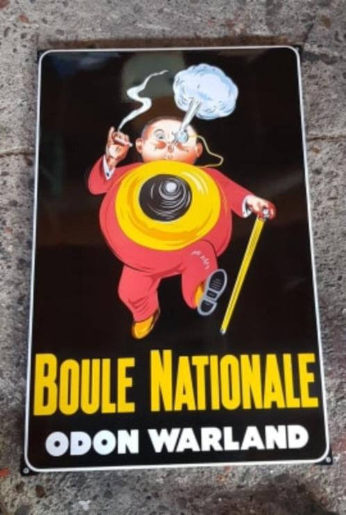 Boule Nationale emaille reclame bord mancave borden kado, Verzamelen, Merken en Reclamevoorwerpen, Ophalen of Verzenden