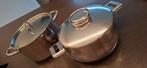 Kookpotten Demeyer en Nameta. Samen 25 euro, Huis en Inrichting, Keuken | Potten en Pannen, Kookpan of Snelkookpan, Inox, Ophalen of Verzenden