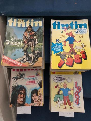 Gros lot hebdomadaires "TINTIN" (environ 700), Enlèvement, Utilisé, Divers auteurs