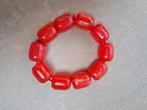 Mooie rode retro stijl armband, Handtassen en Accessoires, Ophalen, Zo goed als nieuw, Rood, Overige materialen