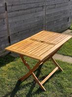 handige opplooibare tuintafel, Ophalen of Verzenden, Gebruikt, Rechthoekig, Hout