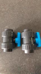 Kogelkranen 2 stuks pvc plimex 50 mm, Ophalen, Nieuw