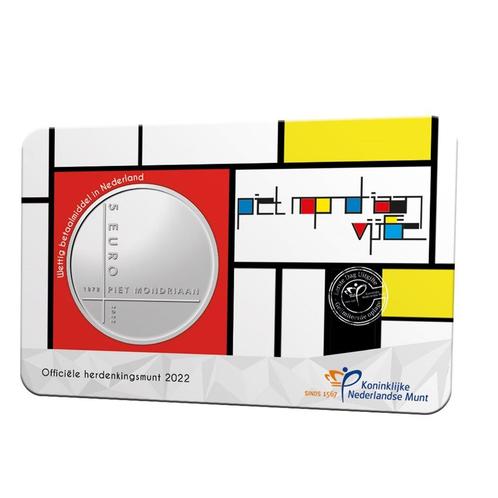 5 euro Nederland 2022 - Piet Mondriaan (UNC Coincard), Postzegels en Munten, Munten | Europa | Euromunten, Setje, 5 euro, Overige landen