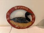 Woondecoratie-eend-welkom-emaille, Huis en Inrichting, Woonaccessoires | Wanddecoraties, Ophalen, Zo goed als nieuw