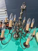 Antieke Vintage messing/koperen kroonluchter 2hoofdig adelaa, Ophalen