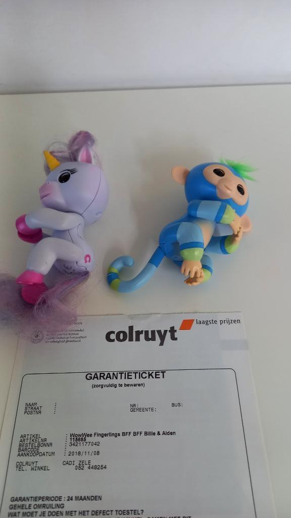 2 fingerlings - Billie & Aiden, Verzamelen, Poppetjes en Figuurtjes, Zo goed als nieuw, Ophalen of Verzenden