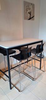 Ensemble table haute et 4 chaises IKEA, Huis en Inrichting, Tafels | Statafels, Ophalen, Zo goed als nieuw