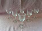 6 verres à liqueur, verres à goutte en cristal., Enlèvement ou Envoi