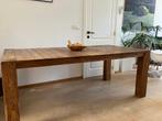 massief houten eettafel, Ophalen, Gebruikt, 100 tot 150 cm, 200 cm of meer