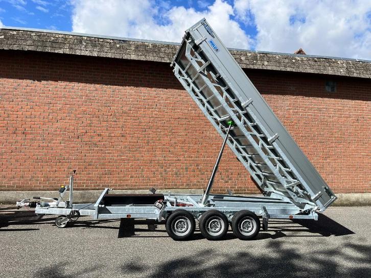 NIEUWE 3 zijdige kipper Hulco Benax 4X2, Auto diversen, Aanhangers en Bagagewagens, Nieuw, Ophalen