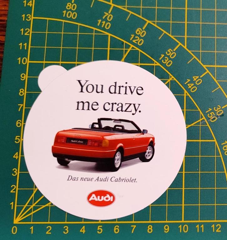 Sticker Audi 80 Cabrio, Verzamelen, Stickers, Ophalen of Verzenden