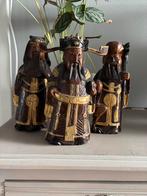 Set van 3 houten Chinese wijzen., Ophalen, Zo goed als nieuw