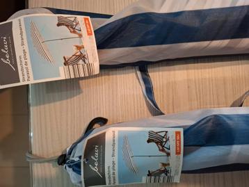 Strand parasol NIEUW gestreept beschikbaar voor biedingen