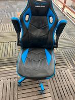 stoel leder blauw zwart kleur zeer goede staat, Enlèvement, Comme neuf, Bleu