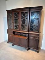 Antique Mahogany Display Cabinet with Secretaire Function, Ophalen