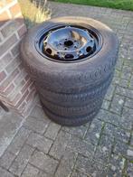 4 stalen velgen 14' VW Polo + Uniroyal 165/70R14 81T, Ophalen, 14 inch, Gebruikt, Band(en)