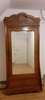 armoire à étagères / lingère, avec miroire, en noyer, Maison & Meubles, Ancien, 25 à 50 cm, Avec tablette(s), Enlèvement