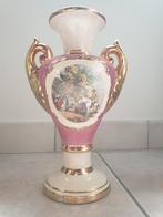 Vintage Vaas Roze Wit Goud Paard, Ophalen