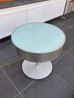 Retro tafeltje, Maison & Meubles, Tables | Tables d'appoint, Comme neuf, 45 à 60 cm, Métal ou Aluminium, Rond