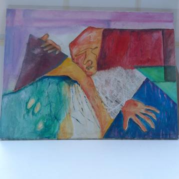 Schilderij op canvas. Handgesigneerd.  beschikbaar voor biedingen