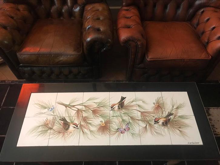 SALONTAFEL VINTAGE ONTWERPER C. DE SAVIGNY JAREN ZESTIG, Huis en Inrichting, Woonaccessoires | Kisten, Zo goed als nieuw, Ophalen
