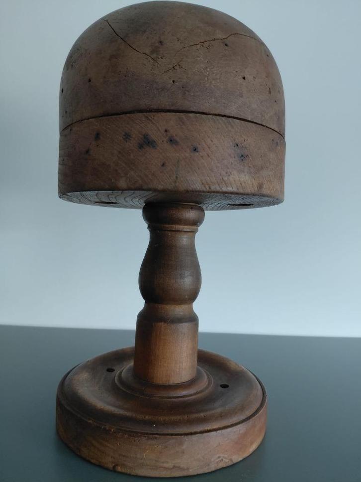 Vintage hoedenstandaard/hoedendisplay/mal - pruikenstandaard, Antiek en Kunst, Curiosa en Brocante, Ophalen of Verzenden