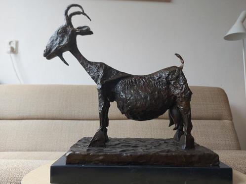 Groot Bronzen Beeld Geit Picasso She Goat Gesigneerd Nummer, Antiquités & Art, Art | Sculptures & Bois, Enlèvement ou Envoi