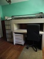 Kwalitatieve  hoogslaper met bureau  en kast, Ophalen, 100 cm, Hoogslaper, Eenpersoons